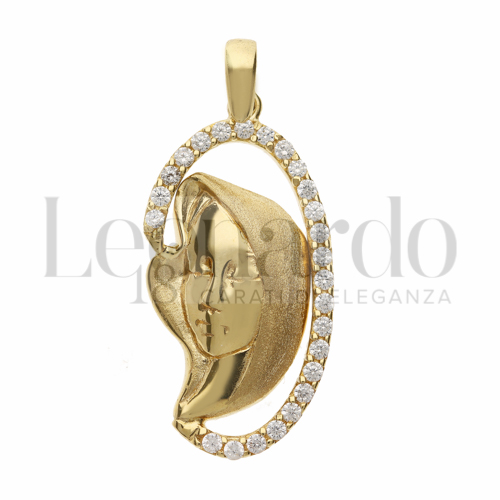 con Zircone bianco in Oro Giallo da 3gr.