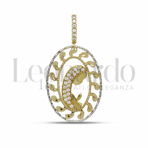 Misura 2° Misura con Zircone bianco in Oro Giallo da 2,1gr.