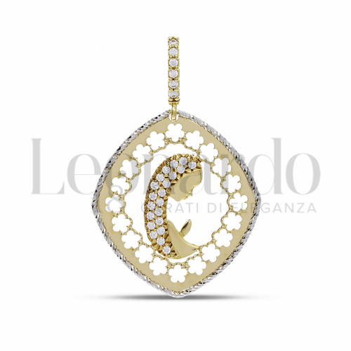 Misura 1° Misura con Zircone bianco in Oro Giallo da 2,3gr.