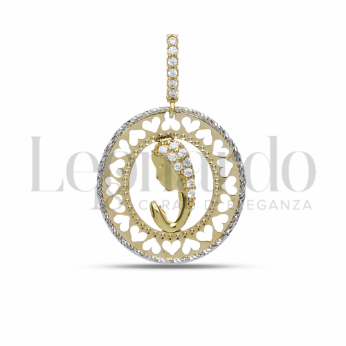 Misura 1° Misura con Zircone bianco in Oro Giallo da 2,1gr.
