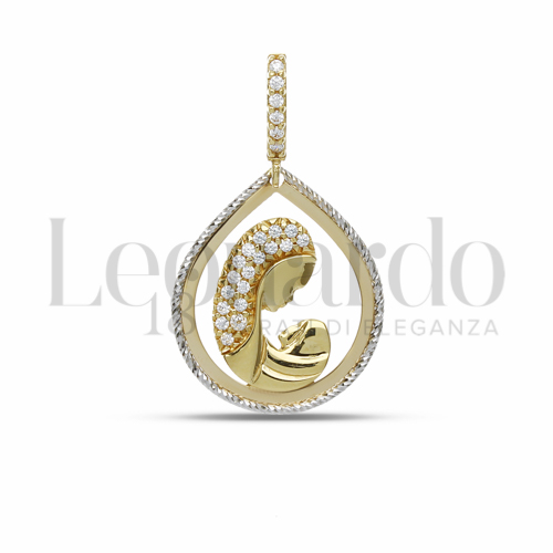 Misura 2° Misura con Zircone bianco in Oro Giallo da 2,3gr.