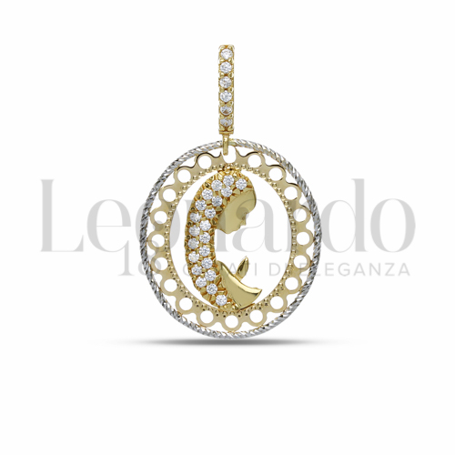Misura 1° Misura con Zircone bianco in Oro Giallo da 2,1gr.