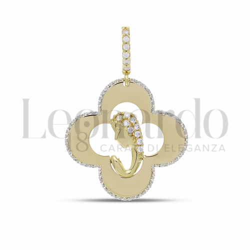 Misura 1° Misura con Zircone bianco in Oro Giallo da 2,1gr.