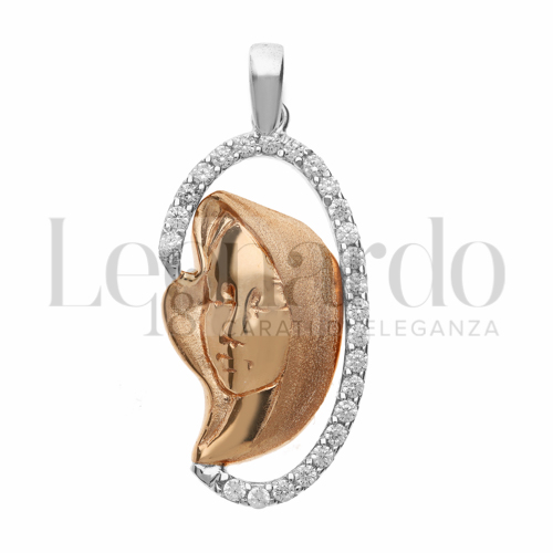 con Zircone bianco in Oro Rosa e Oro Bianco da 2,8gr.