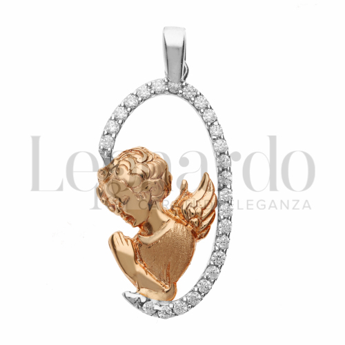 con Zircone bianco in Oro Rosa e Oro Bianco da 2,1gr.