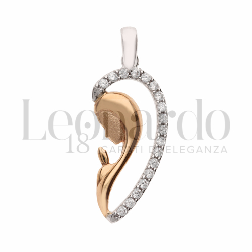 con Zircone bianco in Oro Rosa e Oro Bianco da 1,5gr.