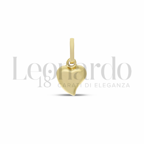 Pendenti Cuore curvo in Oro 18 Carati Modello: Scatolato Misura: 1° Finitura: Lucida 0,6g