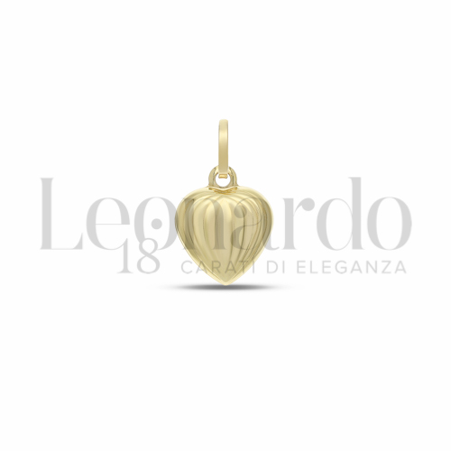Pendenti Cuore in Oro 18 Carati Modello: Scatolato Misura: 3° Finitura: Rigata 1,2g