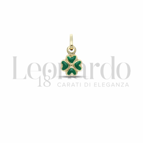 Modello Scatolato con Smalto in Oro Giallo da 0,4gr.