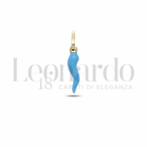 Modello Scatolato con Smalto blu in Oro Giallo da 0,5gr.