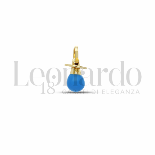 Modello Scatolato con Smalto blu in Oro Giallo da 1gr.