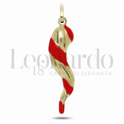 Modello Scatolato con Smalto rosso in Oro Giallo da 2,1gr.