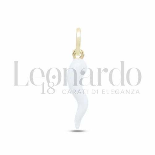 Modello Scatolato con Smalto Bianco in Oro Giallo da 1gr.