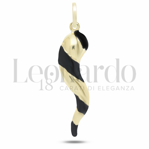 Modello Scatolato con Smalto Nero in Oro Giallo da 2,1gr.