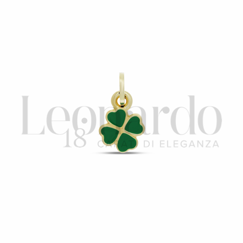 con Smalto Verde in Oro Giallo da 0,9gr.