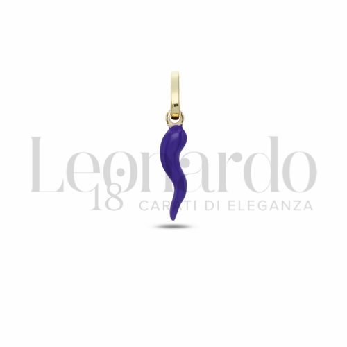 Modello Scatolato con Smalto Viola in Oro Giallo da 0,4gr.