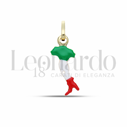Modello Stampato con Smalto Rosso,Verde,Bianco in Oro Giallo da 1gr.