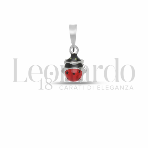 Misura 1 ° Misura con Smalto rosso in Oro Bianco da 0,4gr.