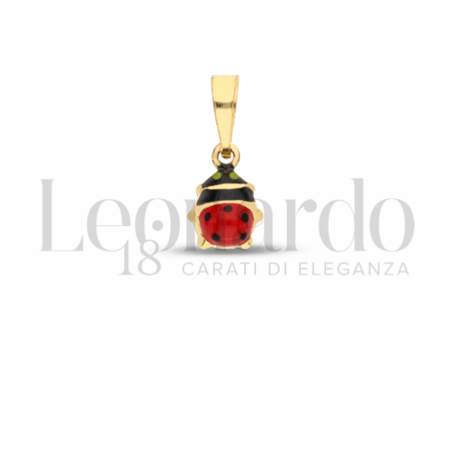 Misura 1 ° Misura con Smalto rosso in Oro Giallo da 0,4gr.