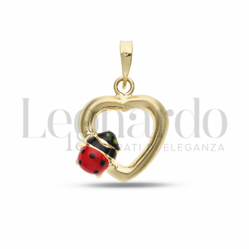 con Smalto rosso in Oro Giallo da 0,6gr.