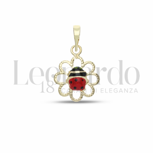 con Smalto rosso in Oro Giallo da 0,5gr.