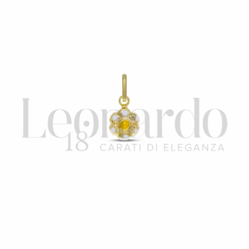 Misura 1 &deg; Misura con Smalto Bianco in Oro Giallo da 0,5gr.