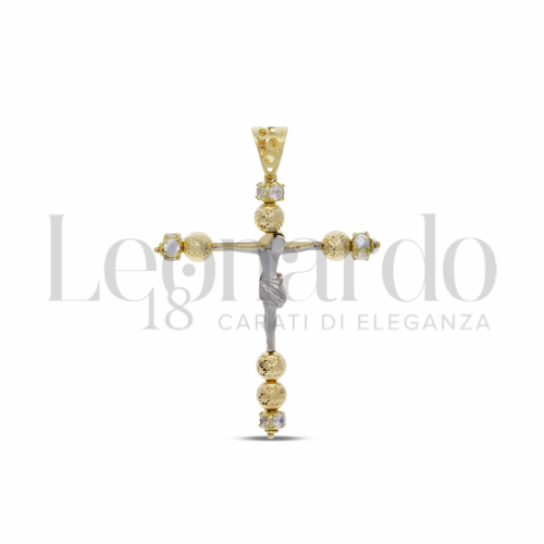 Sfera da 5 mm con Zircone bianco in Oro Giallo e Oro Bianco da 3,9gr.