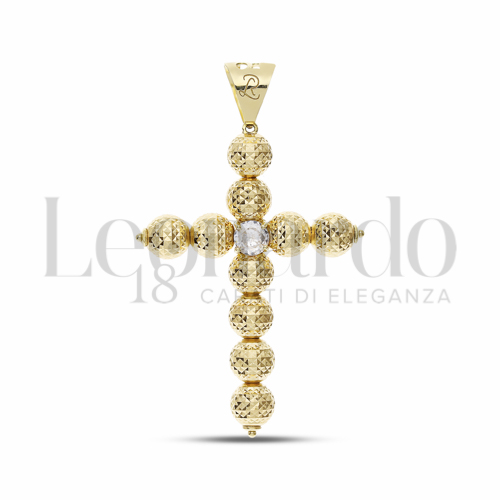 Sfera da 6 mm con Zircone bianco in Oro Giallo da 3gr.