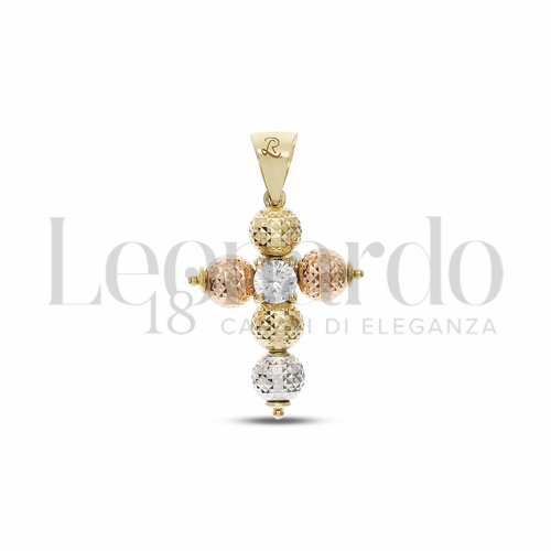 Sfera da 5 mm con Zircone bianco in Oro Giallo, Oro Bianco e Oro Rosa da 1,4gr.