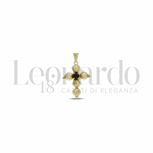 Sfera da 3 mm con Zircone nero in Oro Giallo da 0,8gr.