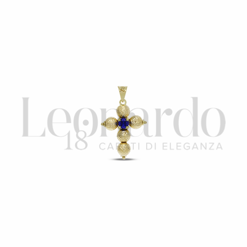 Sfera da 3 mm con Zircone Blu in Oro Giallo da 0,8gr.