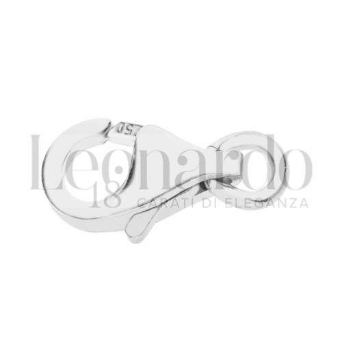 Modello Moschettone a Pera in Oro Bianco da 0,9gr.