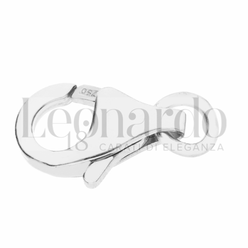Modello Moschettone a Pera in Oro Bianco da 1,2gr.