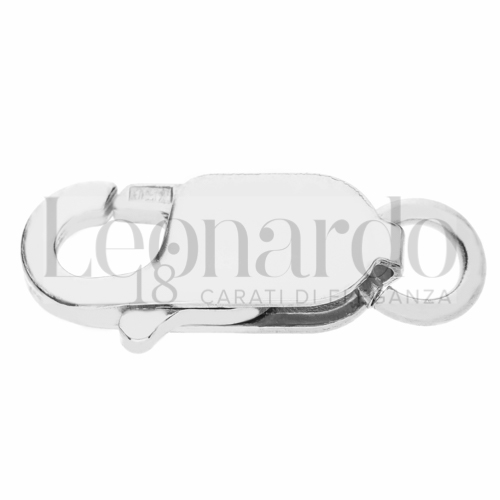 Modello Moschettone Rettangolare in Oro Bianco da 1,3gr.