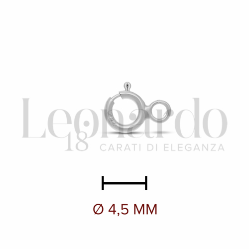 Modello Anello a molla superleggero in Oro Bianco da 7,00000000000001E-02gr.