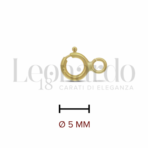 Modello Anello a molla superleggero in Oro Giallo da 0,1gr.