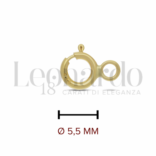 Modello Anello a molla superleggero in Oro Giallo da 0,14gr.