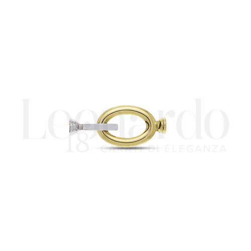 Ovale in Oro Giallo e Oro Bianco da 2,1gr.