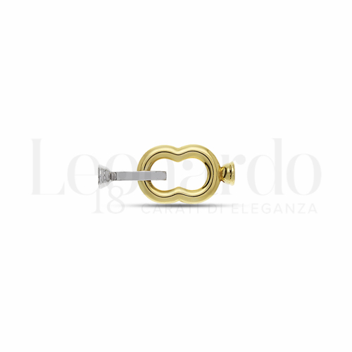 Fiore in Oro Giallo e Oro Bianco da 2,3gr.