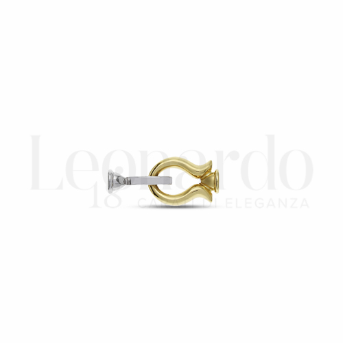 Fibbia in Oro Giallo e Oro Bianco da 2,2gr.