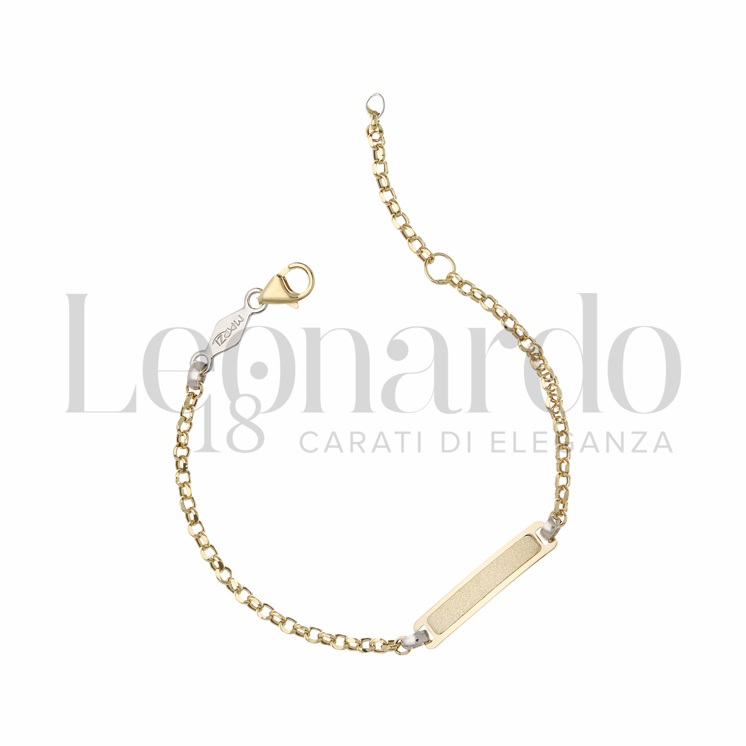 Bracciale JEWELS BY LEONARDO Puro ClipMix – Con Pepite A Forma Di Oliva In Acciaio Inox Dorato, Regolabile E Componibile