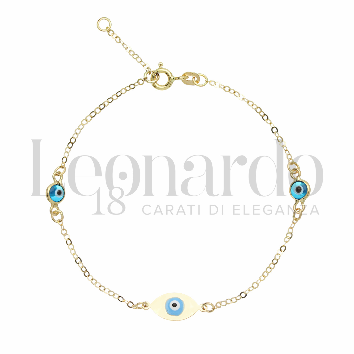 Rrdaily Bracciale Donna Oro 18k Con Strass - Catena Regolabile In Metallo - Gioiello Ipoallergenico
