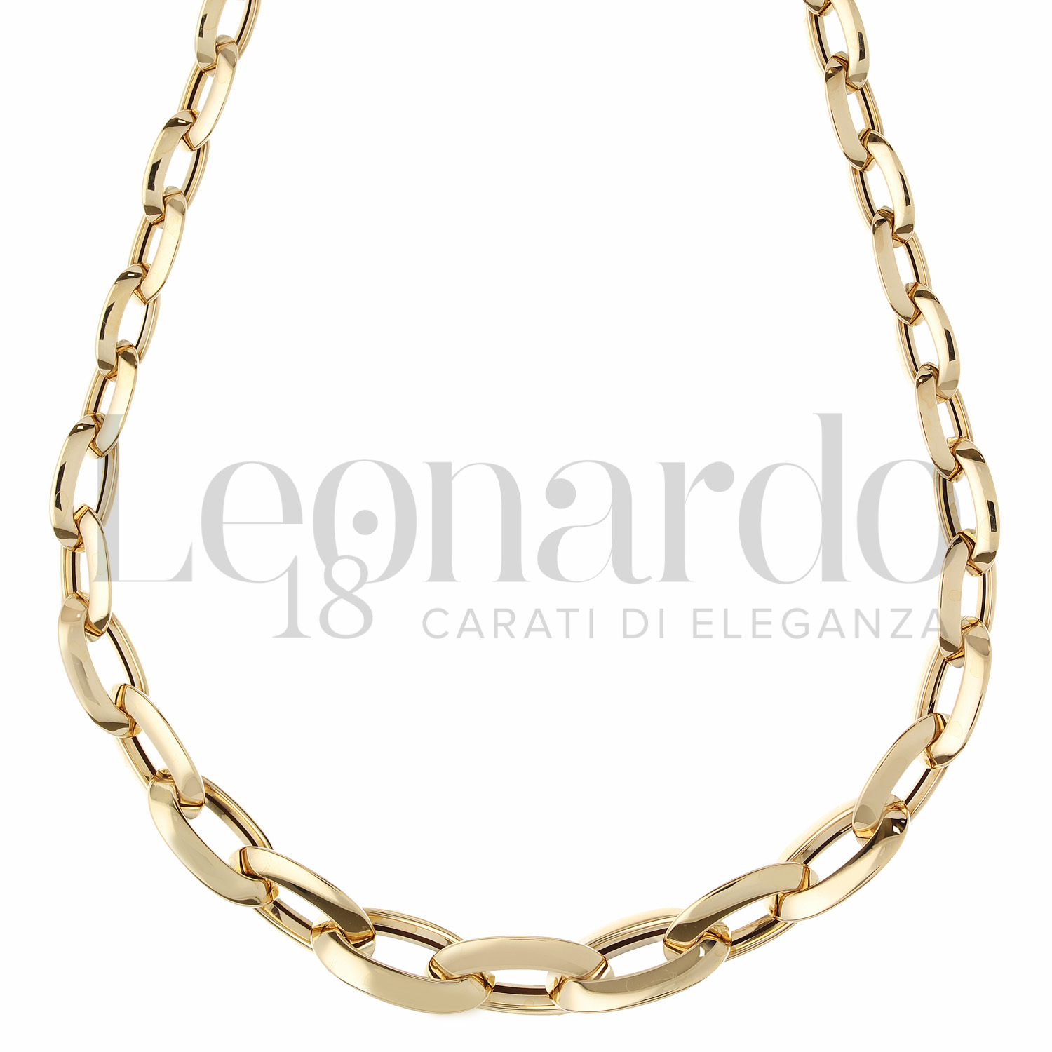 Collana Girocollo Placcata Oro 18k Con Perline – Catena Ovale Minimal, Lunghezza 40,6 Cm, Regolabile, Ipoallergenica