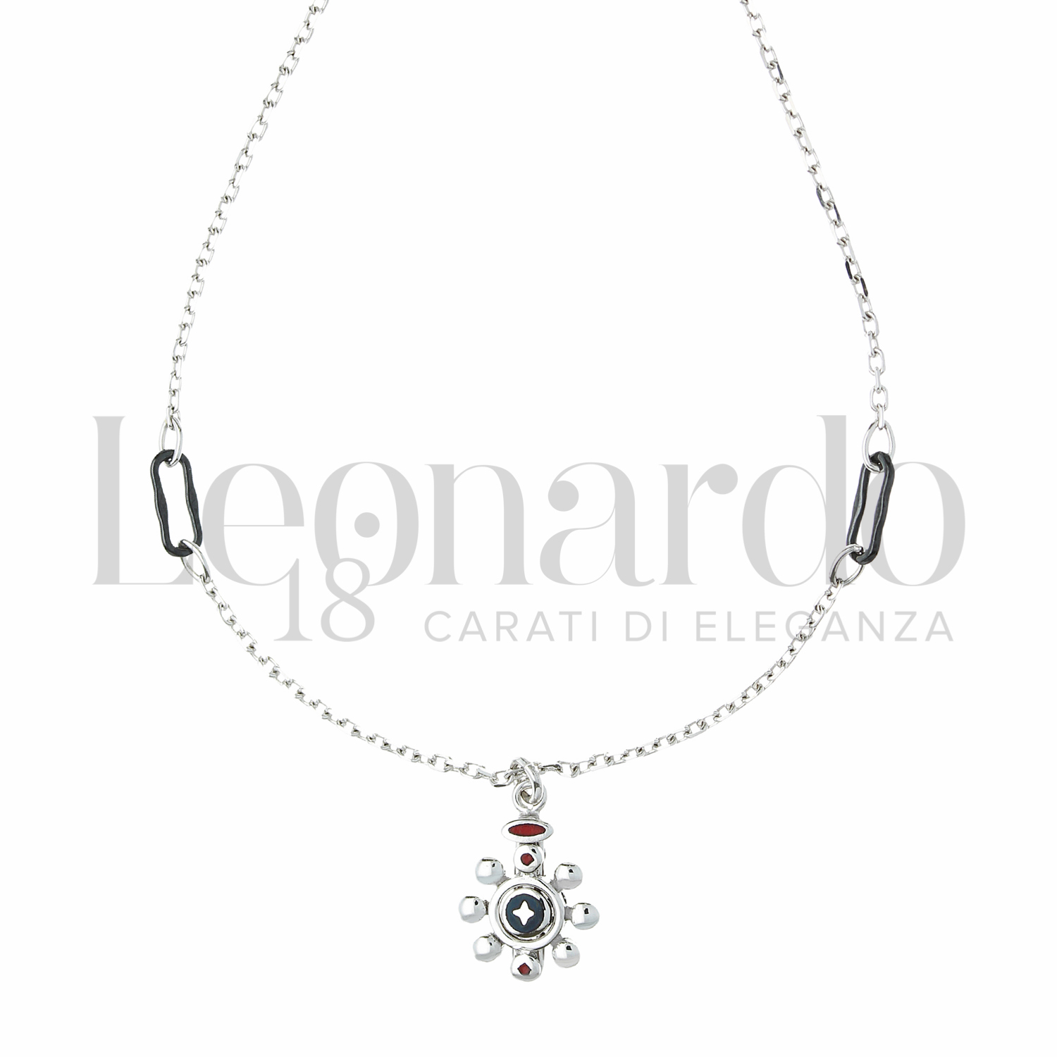 Avalaya Collana Multifilo Con Perline In Legno, Argento Metallizzato, Lunghezza 54-76 Cm, Chiusura A Bottone