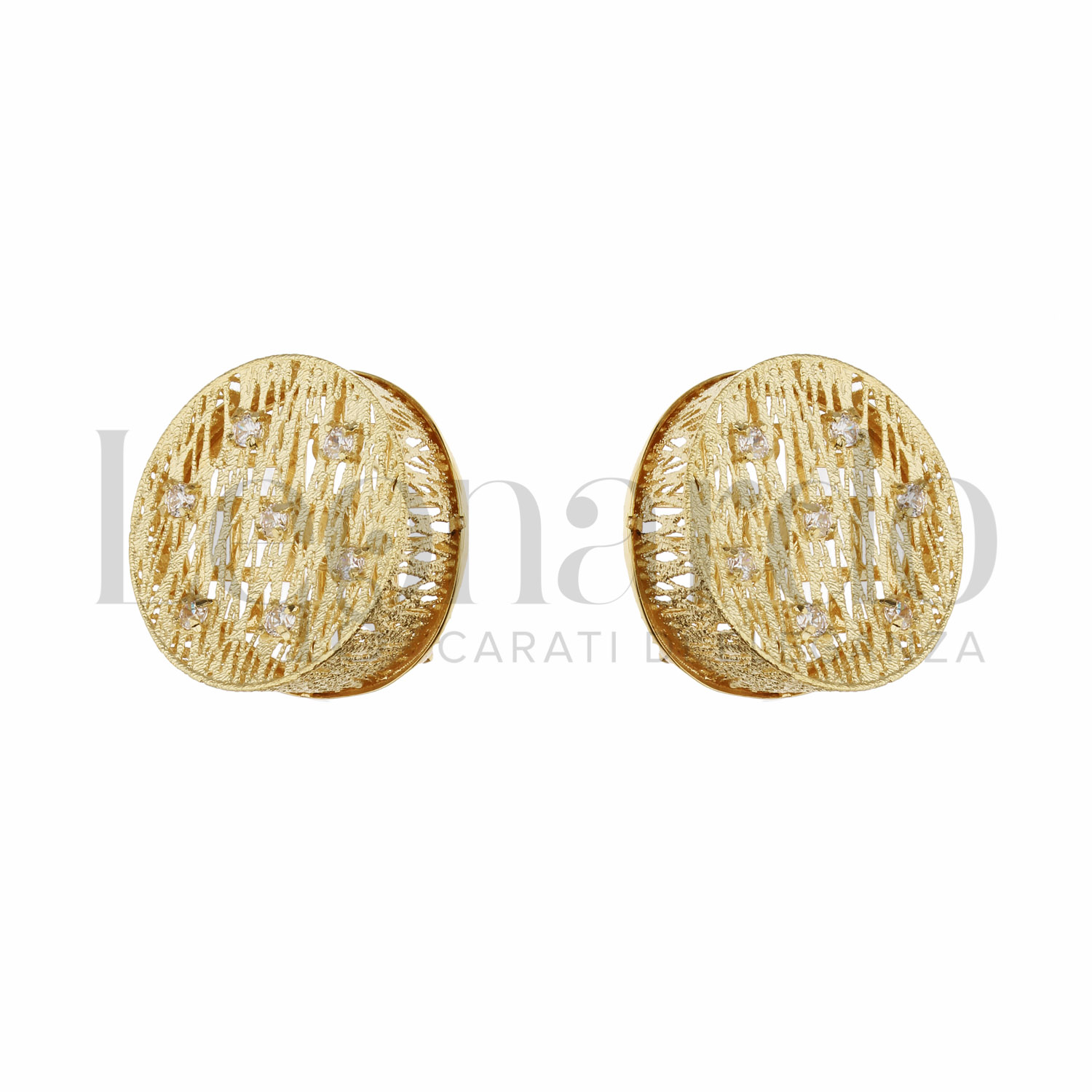 CARISSMA Orecchini Pendenti In Oro Giallo 9ct Con Zircone Tondo 6 Mm | Gioielli Donna Eleganza Italiana