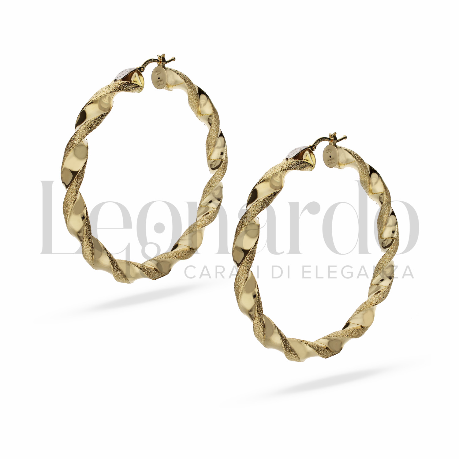 Orecchini Cerchio Oro Giallo Quadrati 2 Mm – Siciliano Gioielli - Foto 6