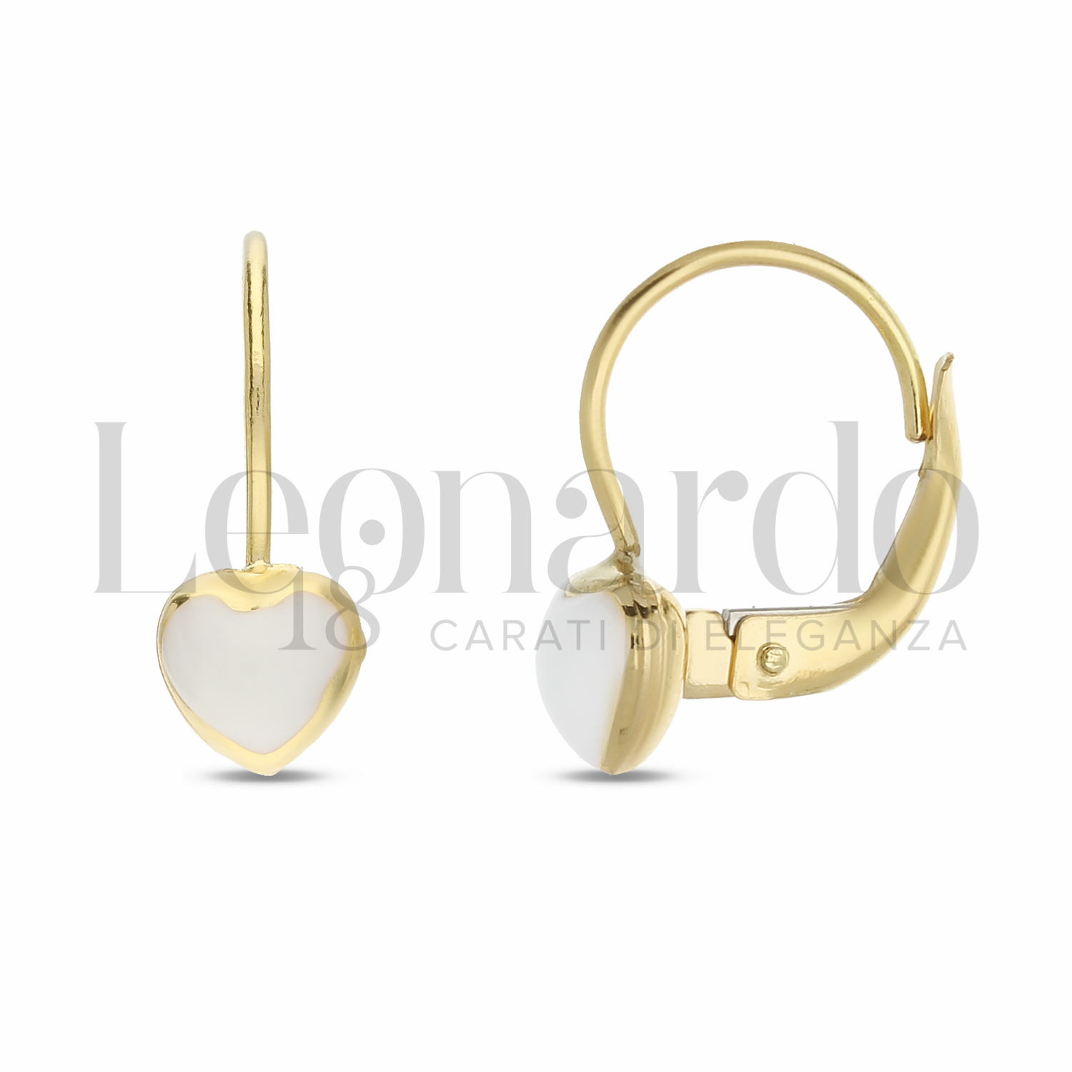 Orecchini In Oro 18 Carati Per Bambina E Donna - 3 Mm - Chiusura Di Sicurezza A Pressione - Certificati E Anallergici (1-6534)